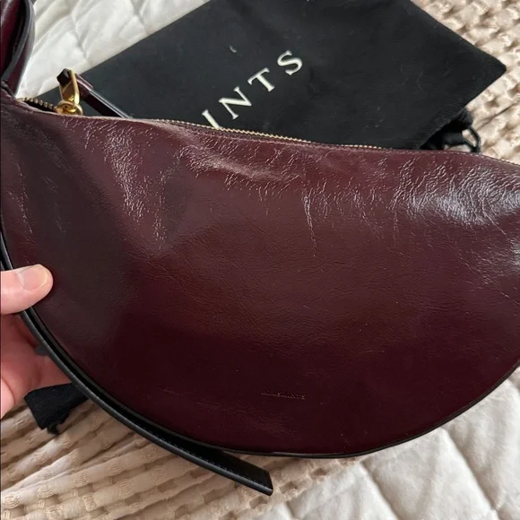 All Saints Burgundy Crossbody Bag - Picture 5 of 8